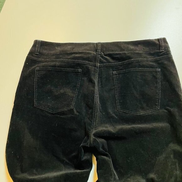 Talbots Pant Trouser Corduroy Black Signature Fit Straight Leg Cotton Stretch 16 - Picture 5 of 11